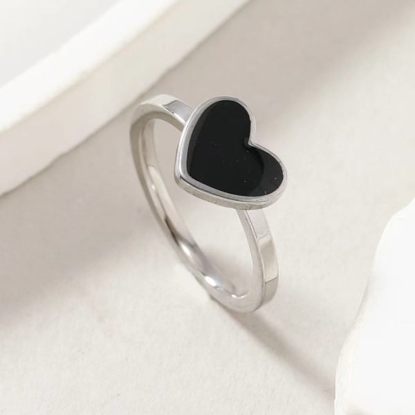 Anillo Corazon Negro