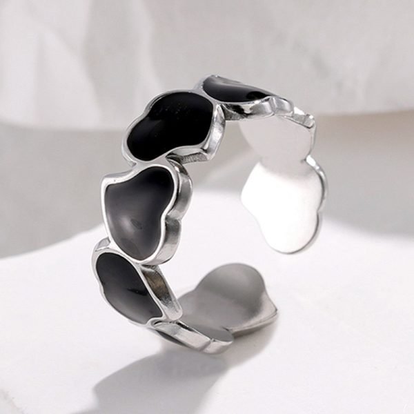 Anillo Ivana Negro Silver